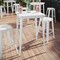 Flash Furniture Square 27.75" L, 27.75" W, 40" H, Metal Top, White CH-31330-WH-GG - alternate 3